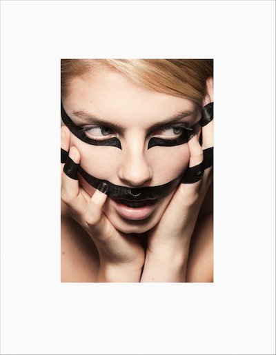 Editorial, Frontpage, 60-tal, Black, Black Make Up, Close Up, Face